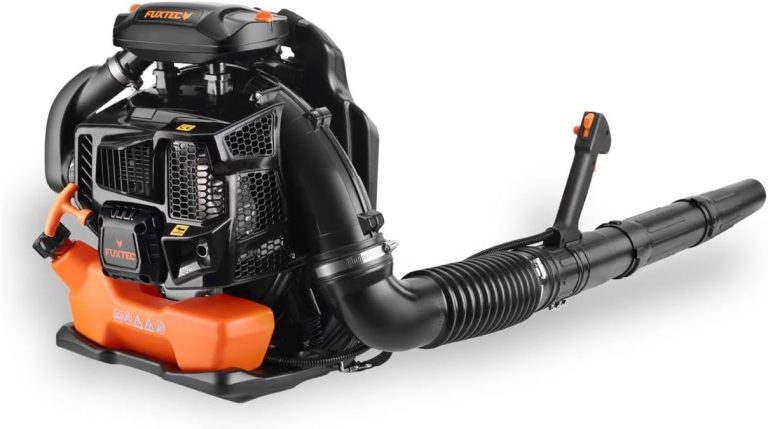 FUXTEC Souffleur de Feuilles à Dos Thermique Professionnel 2 Temps FX-LBP165T - Sac à Dos Confort 334 km/h 65,1 cm3 + 2,4kW - Réservoir 1,5L